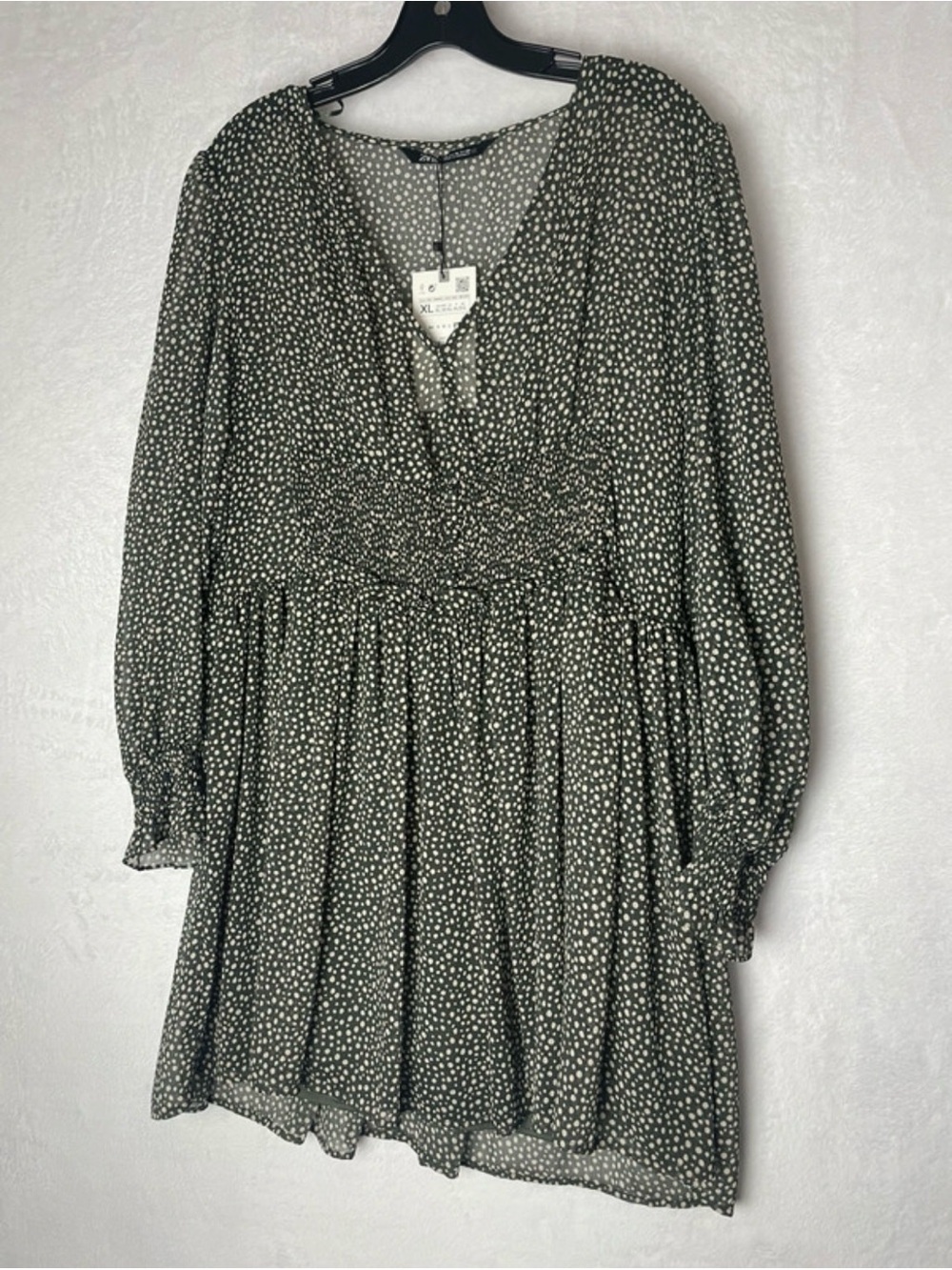 Zara Black & White Polka Dot Sheer Mini Dress